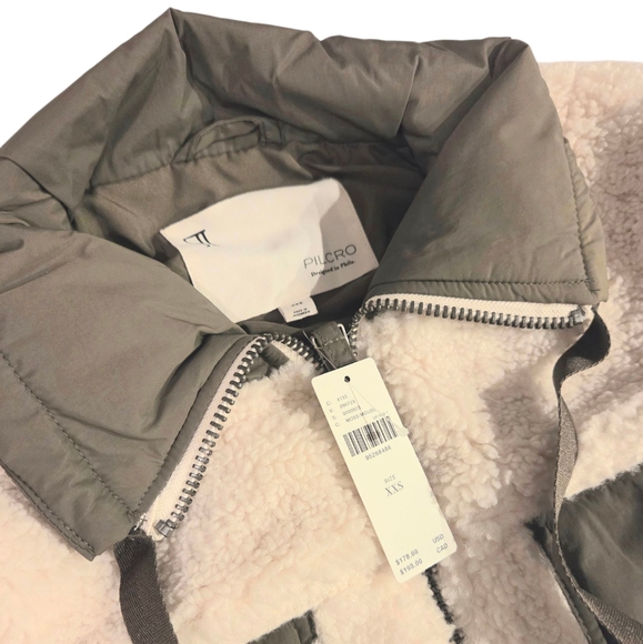 Pilcro Anthropologie Mixed Sherpa Anorak Jacket - Picture 2 of 5